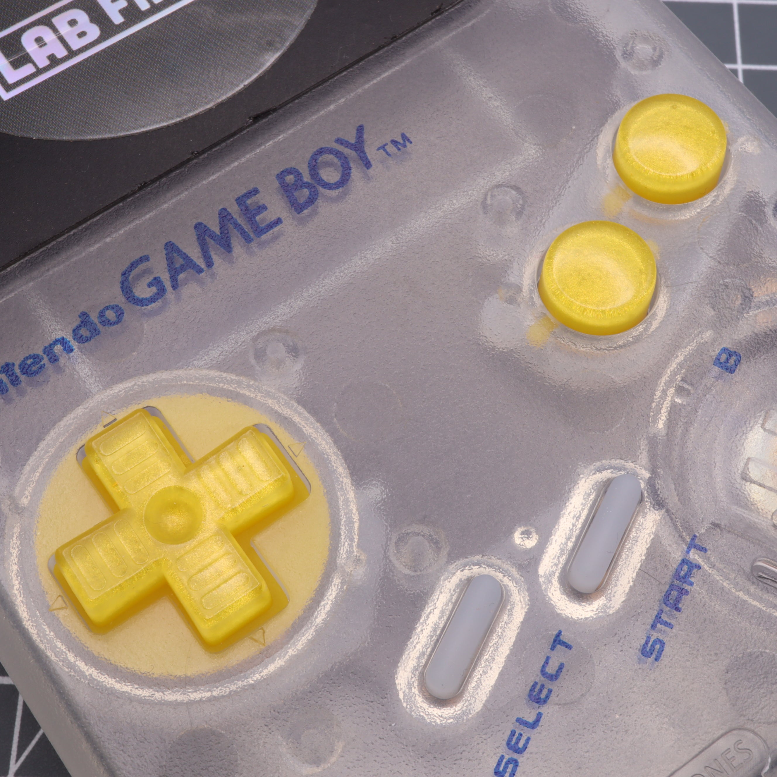 Hand cast resin buttons for Nintendo Game Boy Original DMG-01 (Game Boy Classic) - Lemon candy | Lab Fifteen Co