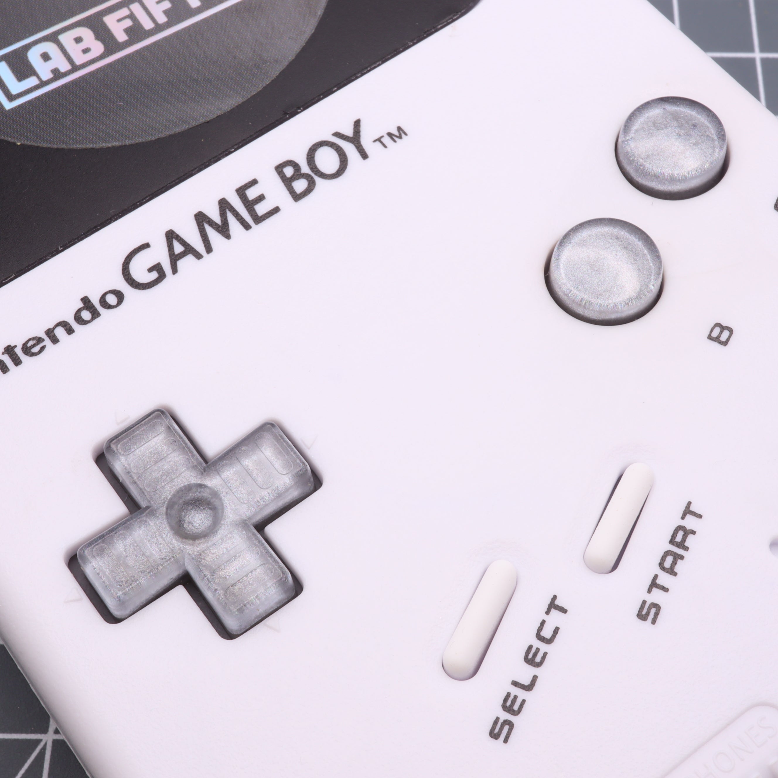Hand cast resin buttons for Nintendo Game Boy Original DMG-01 (Game Boy Classic) - Metallic silver | Lab Fifteen Co