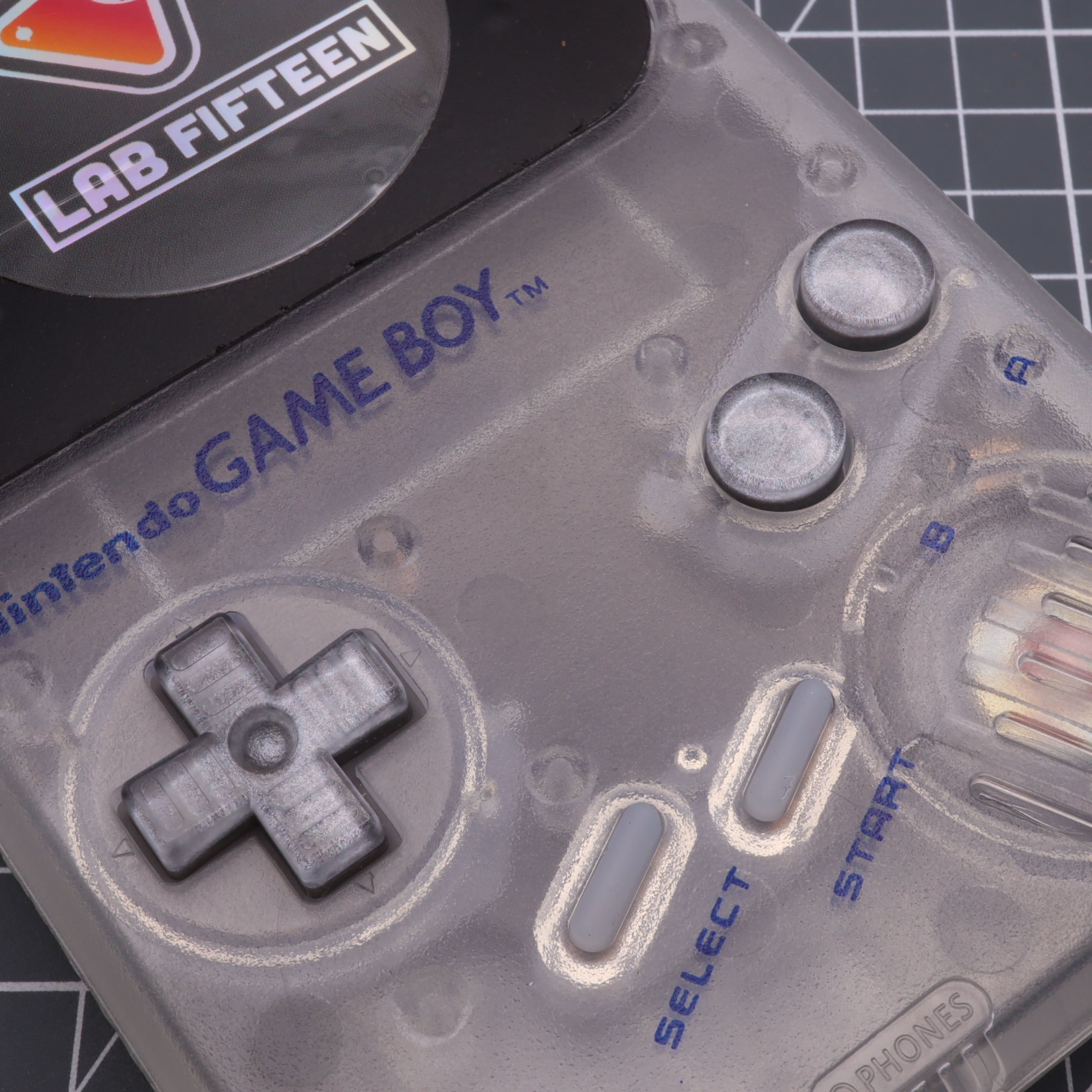 Hand cast resin buttons for Nintendo Game Boy Original DMG-01 (Game Boy Classic) - Metallic silver | Lab Fifteen Co