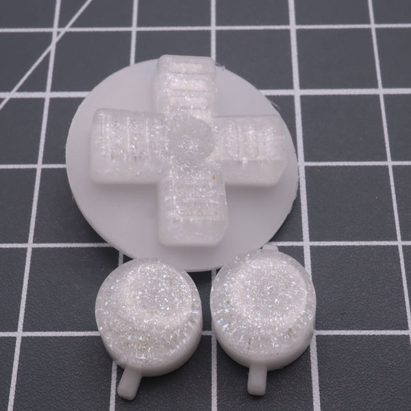 Hand cast resin buttons for Nintendo Game Boy Original DMG-01 (Game Boy Classic) - Pearl white | Lab Fifteen Co