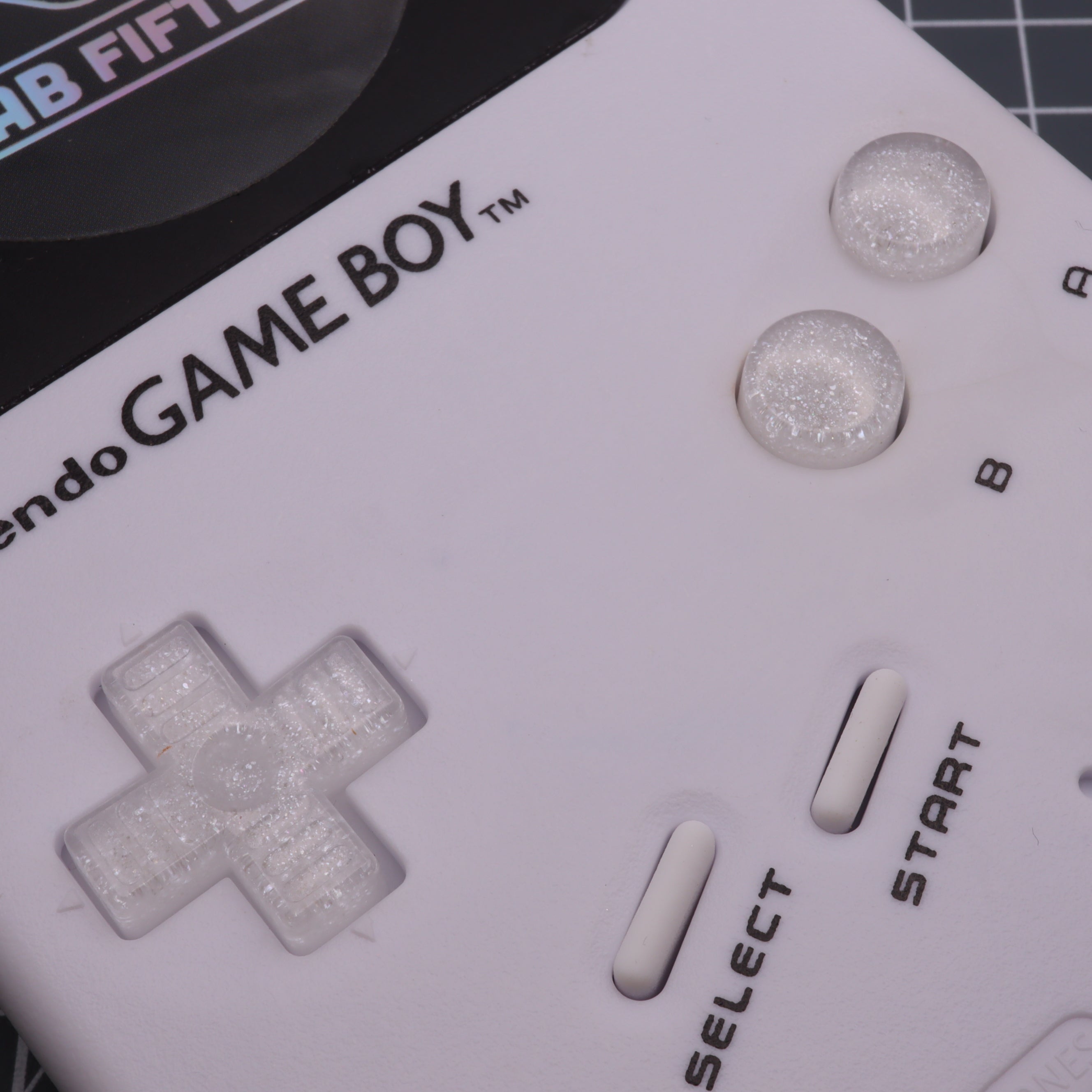 Hand cast resin buttons for Nintendo Game Boy Original DMG-01 (Game Boy Classic) - Pearl white | Lab Fifteen Co