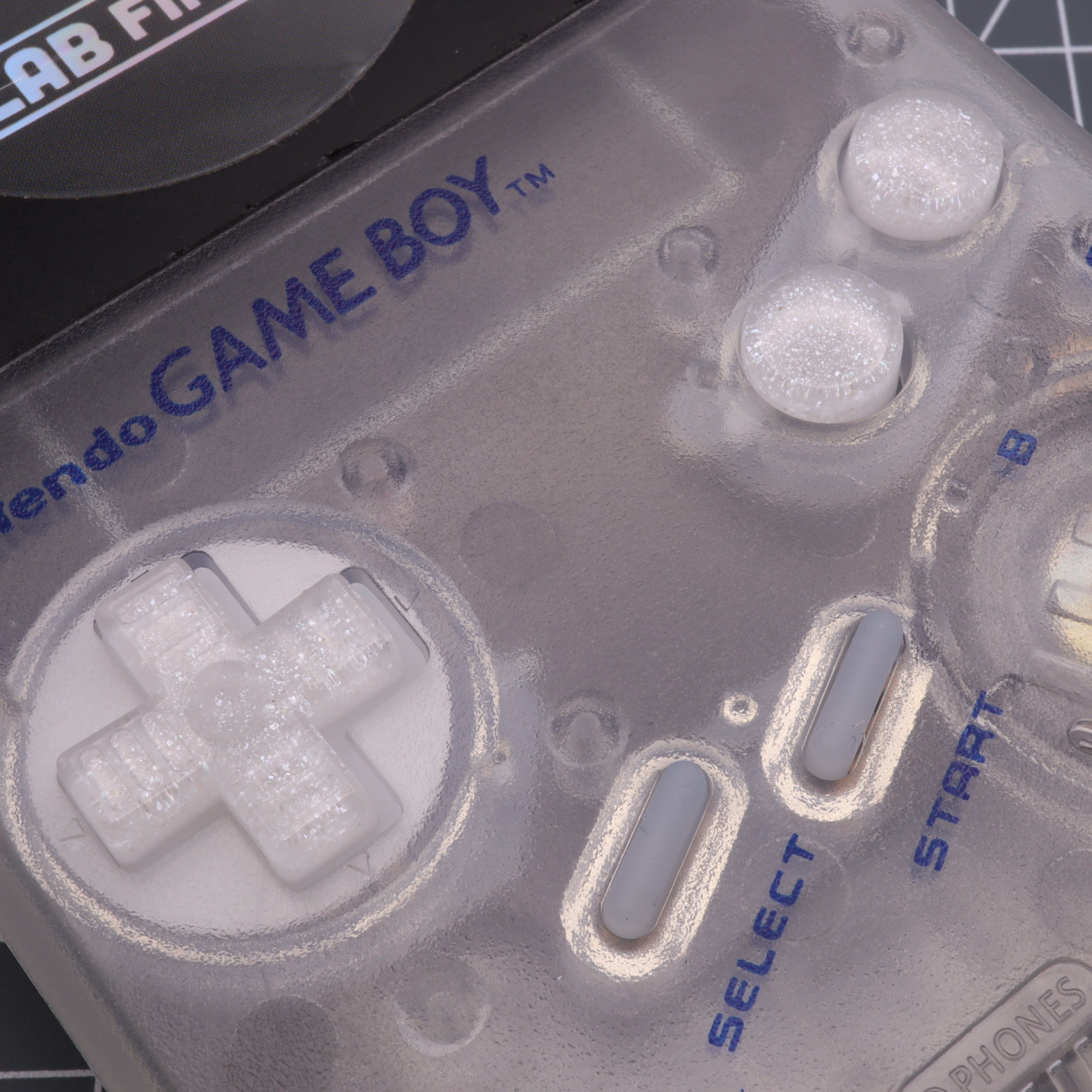 Hand cast resin buttons for Nintendo Game Boy Original DMG-01 (Game Boy Classic) - Pearl white | Lab Fifteen Co
