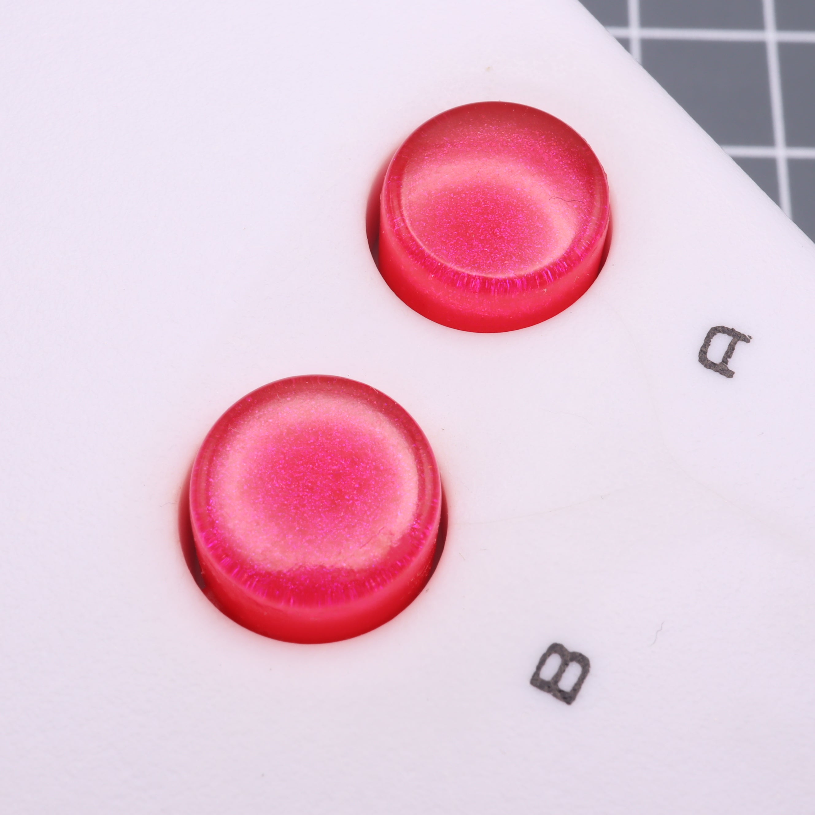 Hand cast resin buttons for Nintendo Game Boy Original DMG-01 (Game Boy Classic) - Raspberry candy | Lab Fifteen Co