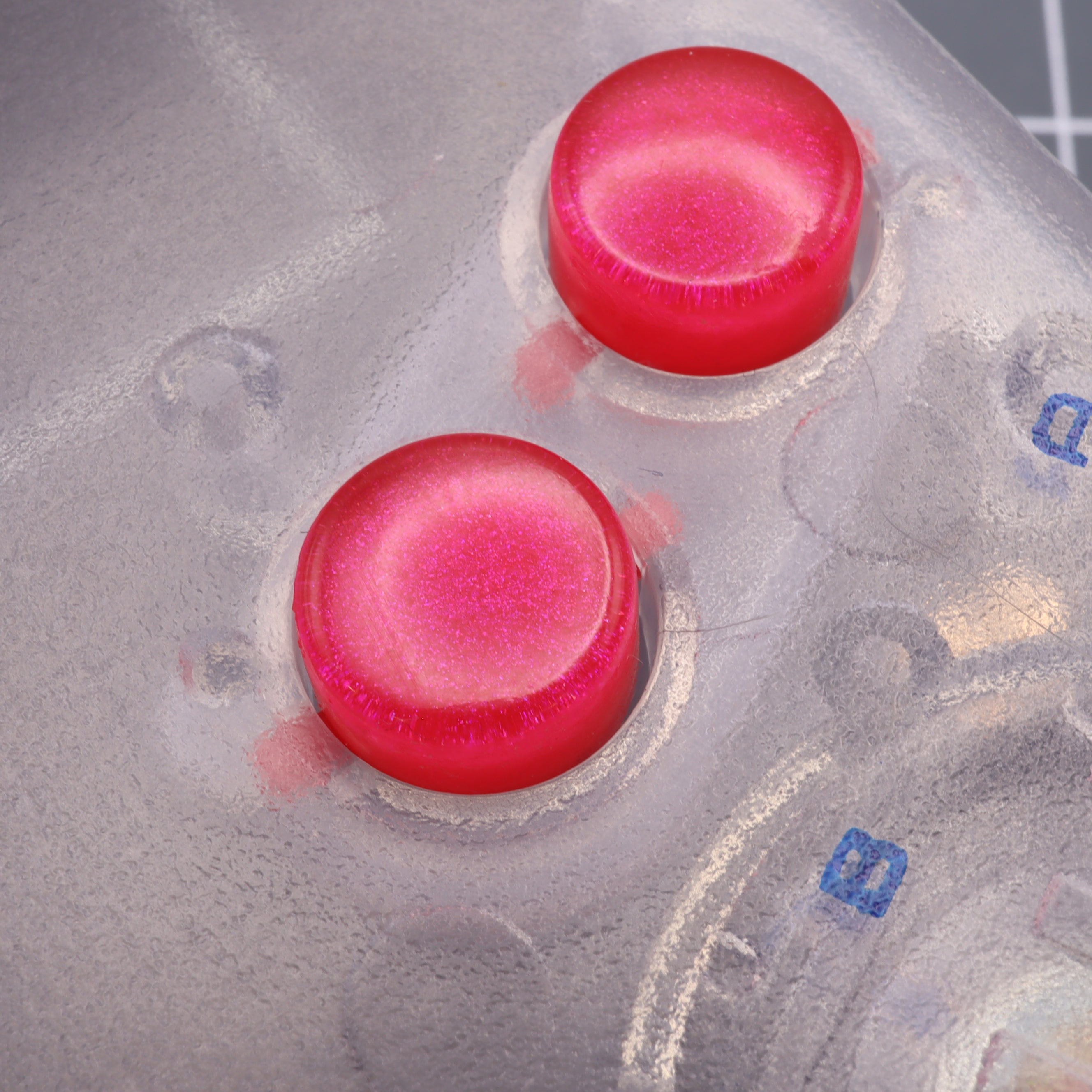 Hand cast resin buttons for Nintendo Game Boy Original DMG-01 (Game Boy Classic) - Raspberry candy | Lab Fifteen Co