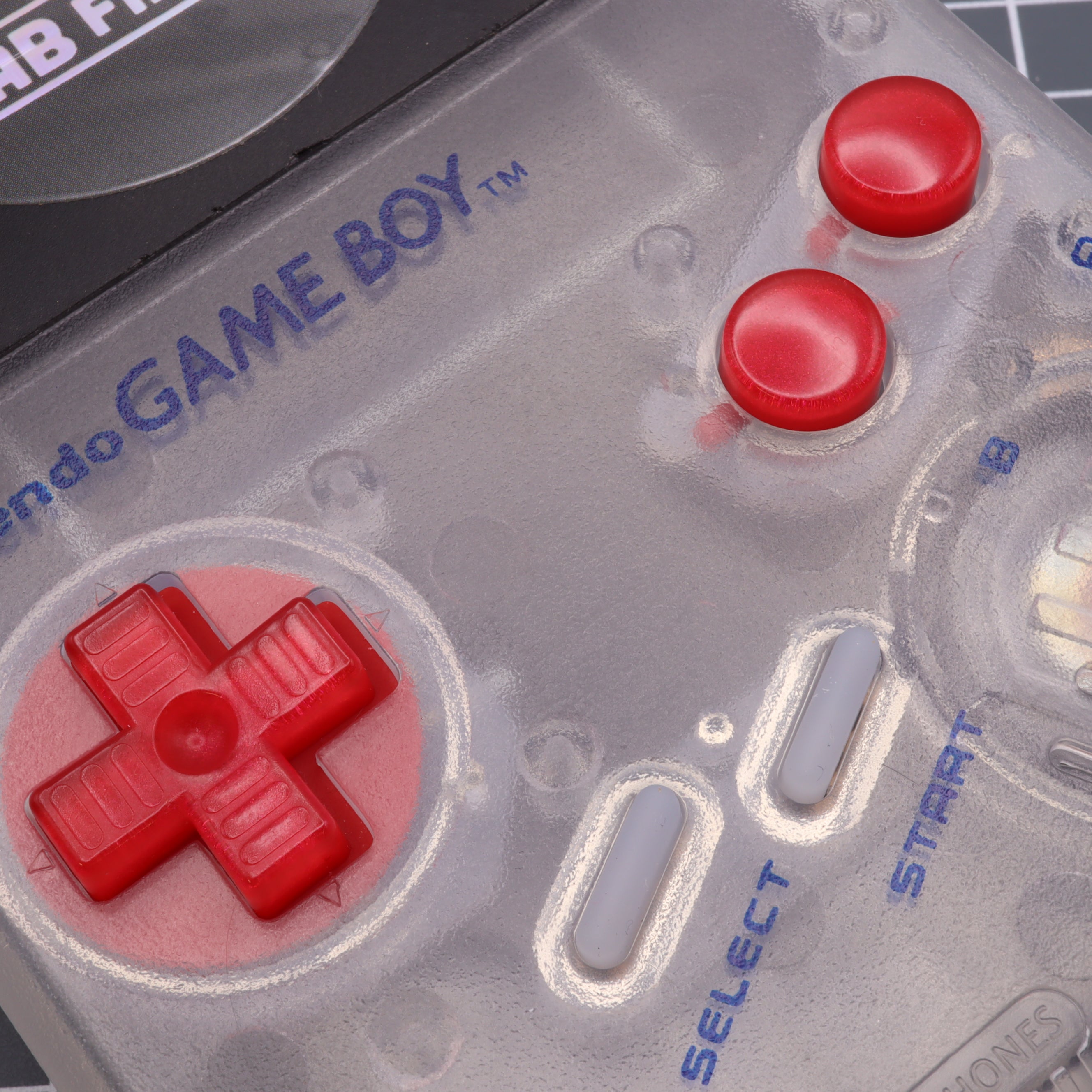 Hand cast resin buttons for Nintendo Game Boy Original DMG-01 (Game Boy Classic) - Strawberry candy | Lab Fifteen Co