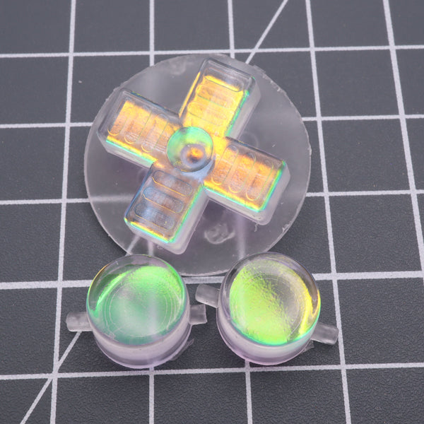 Hand cast resin buttons for Nintendo Game Boy Original DMG-01 (Game Boy Classic) - Sunset opal | Lab Fifteen Co