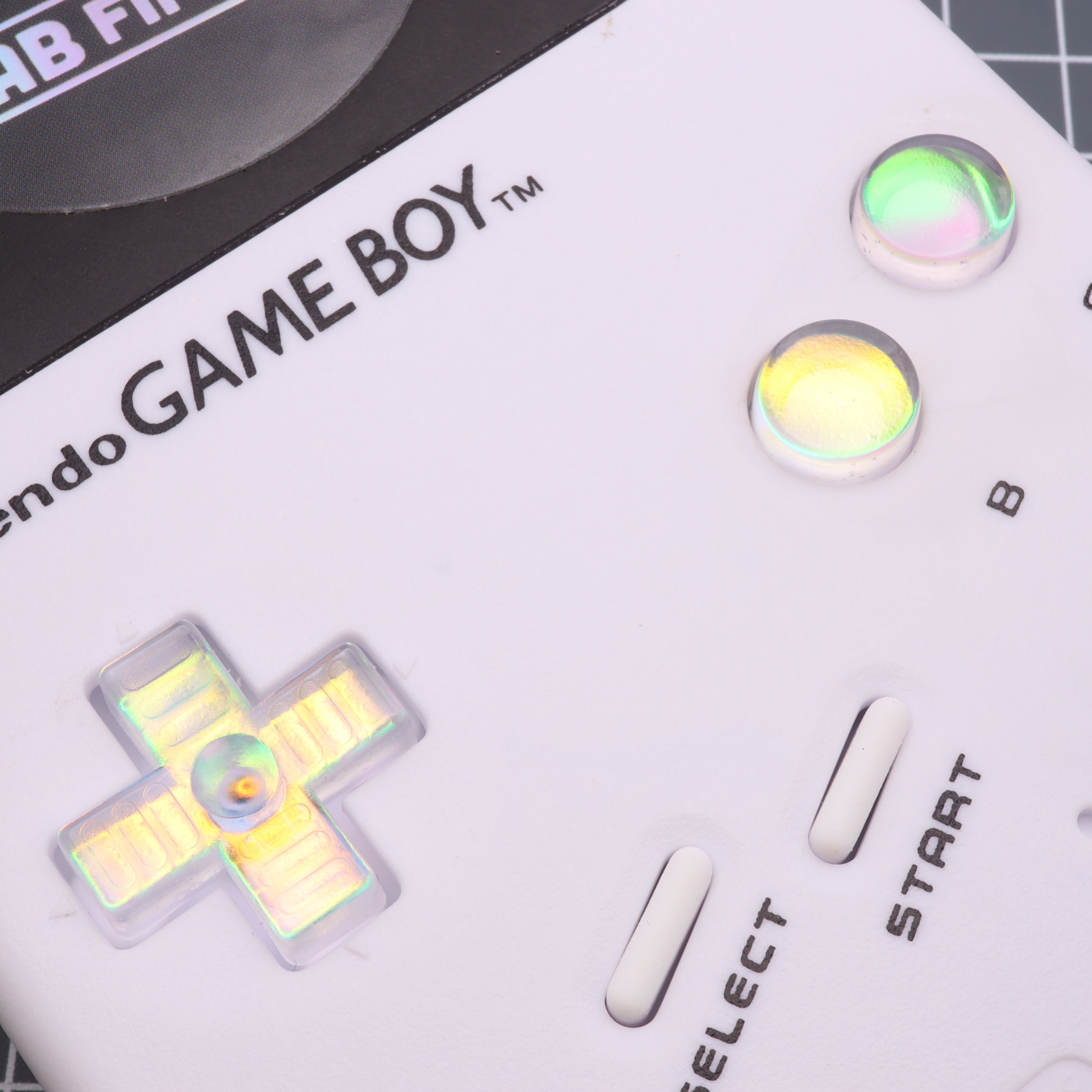 Hand cast resin buttons for Nintendo Game Boy Original DMG-01 (Game Boy Classic) - Sunset opal | Lab Fifteen Co