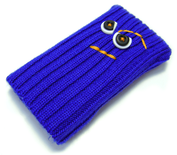 Game Boy Micro Shifties - hand made soft sleeve pouch holder - Azul blue | Rose Colored Gaming - 2