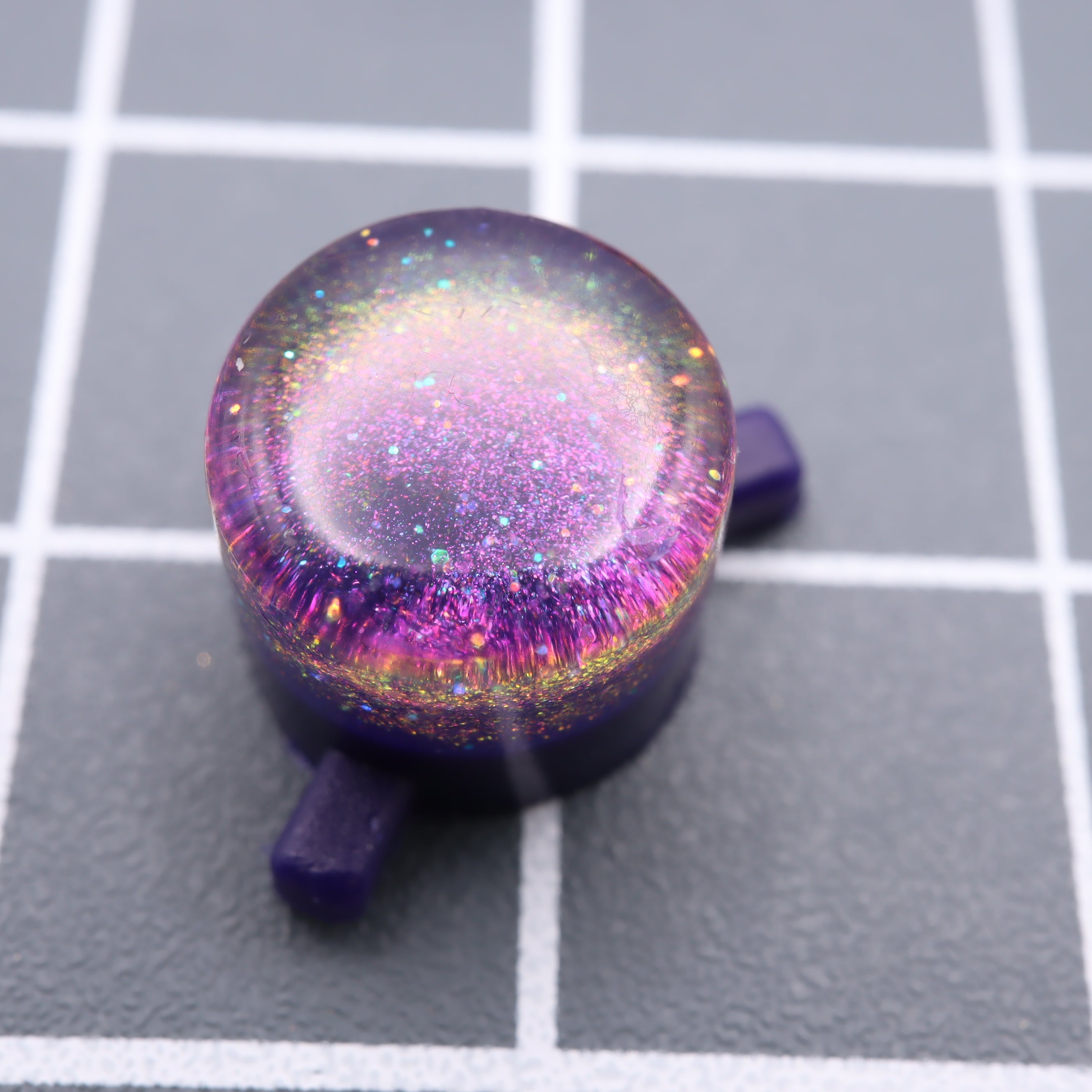 Hand cast custom resin buttons for Nintendo Game Boy Pocket MGB-001 GBP - Cosmic purple | Lab Fifteen Co