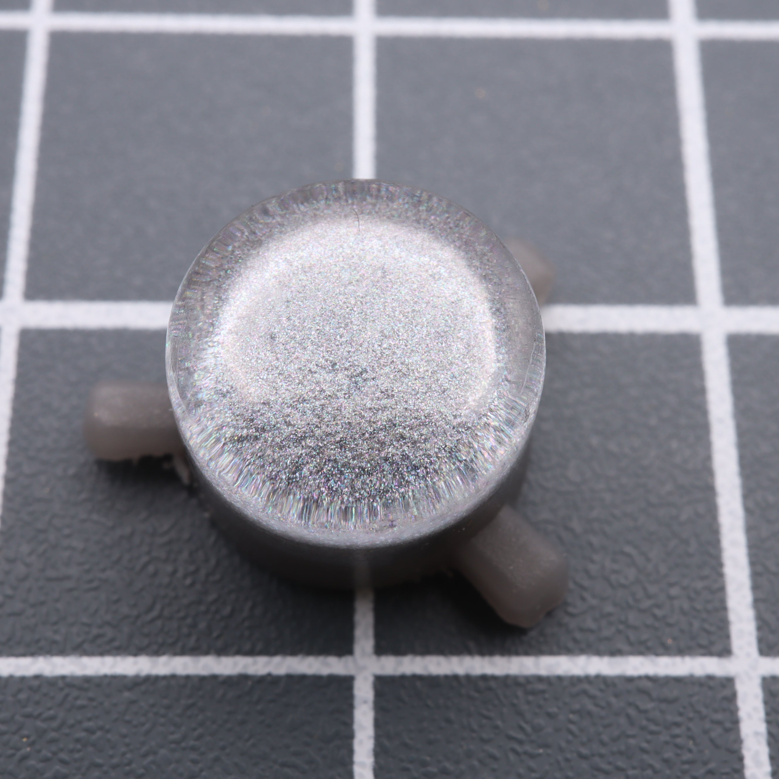 Hand cast custom resin buttons for Nintendo Game Boy Pocket MGB-001 GBP - Metallic silver | Lab Fifteen Co