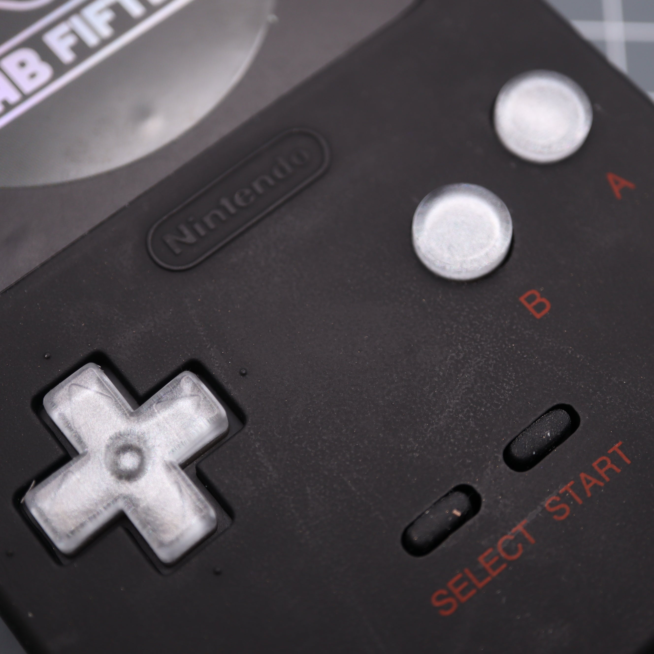 Hand cast custom resin buttons for Nintendo Game Boy Pocket MGB-001 GBP - Metallic silver | Lab Fifteen Co