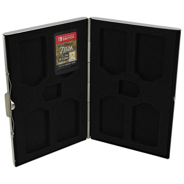 Games case for Nintendo Switch aluminium metal 8 in 1 cartridge holder | ZedLabz
