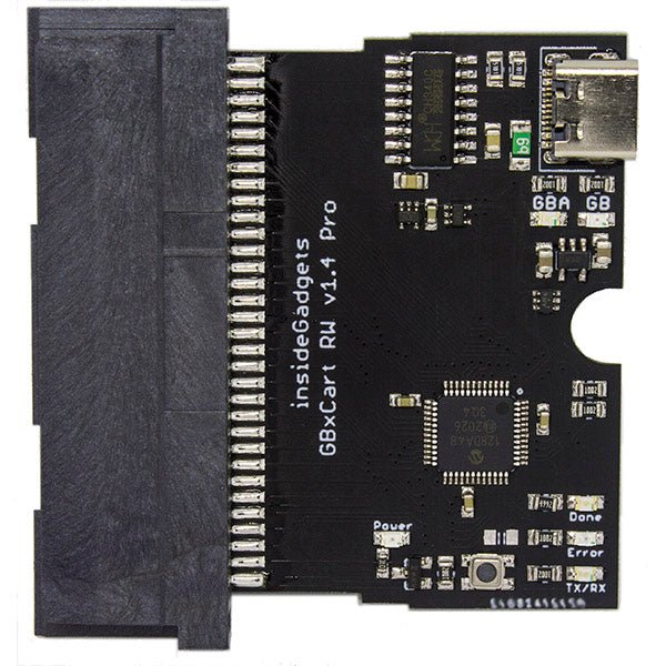 GBxCart RW 1.4 Pro Reader, Writer & Flasher for Gameboy, Color, Advance Cart - USB C game cartridge backup adapter GB GBA GBC | InsideGadgets