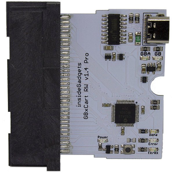 GBxCart RW 1.4 Pro Reader, Writer & Flasher for Gameboy, Color, Advance Cart - USB C game cartridge backup adapter GB GBA GBC | InsideGadgets - 17