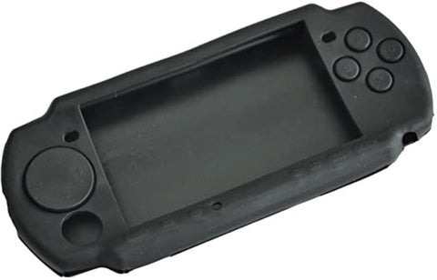 Protective case for PSP 3000 console silicone rubber grip cover skin - Black | ZedLabz