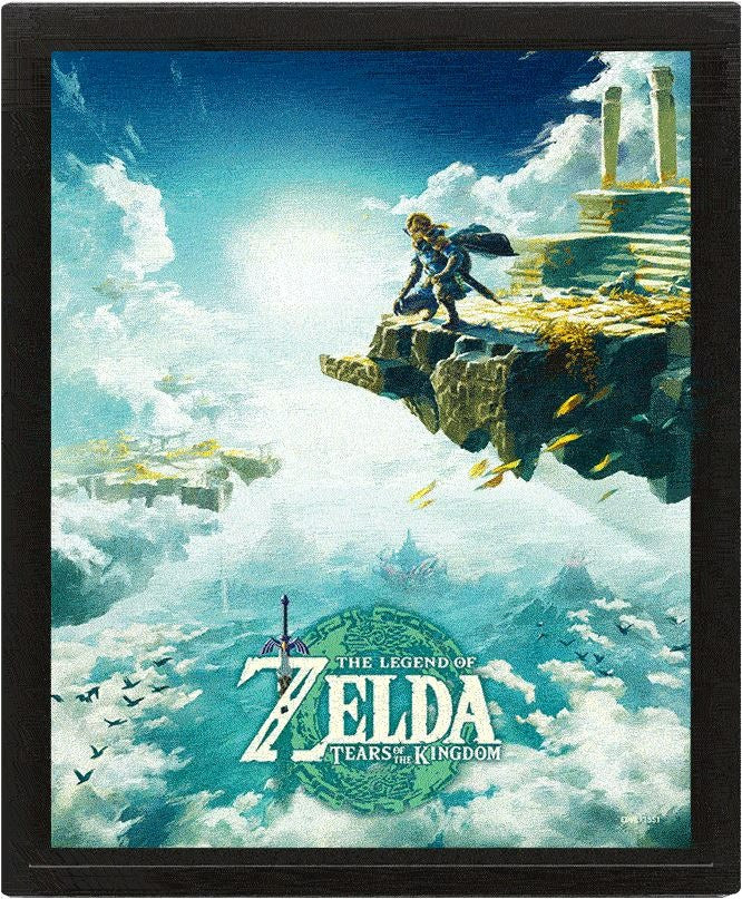 The Legend of Zelda Tears of the Kingdom framed 3D lenticular print 20 x 25cm | Pyramid