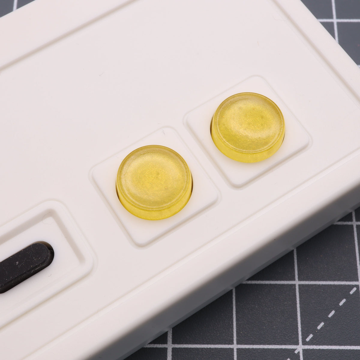 Hand cast custom resin buttons for Nintendo NES controller NES-004 (also fits Game Boy DMG-01) - Lemon Candy | Lab Fifteen Co