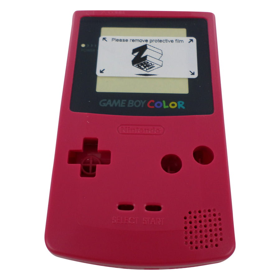 Modified complete housing shell for IPS LCD screen Nintendo Game Boy Color console replacement - Berry Red | ZedLabz