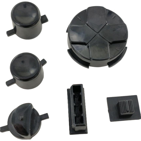 Button Set For Sega Game Gear - Black & Orange Pivot Ball | Retro Modding