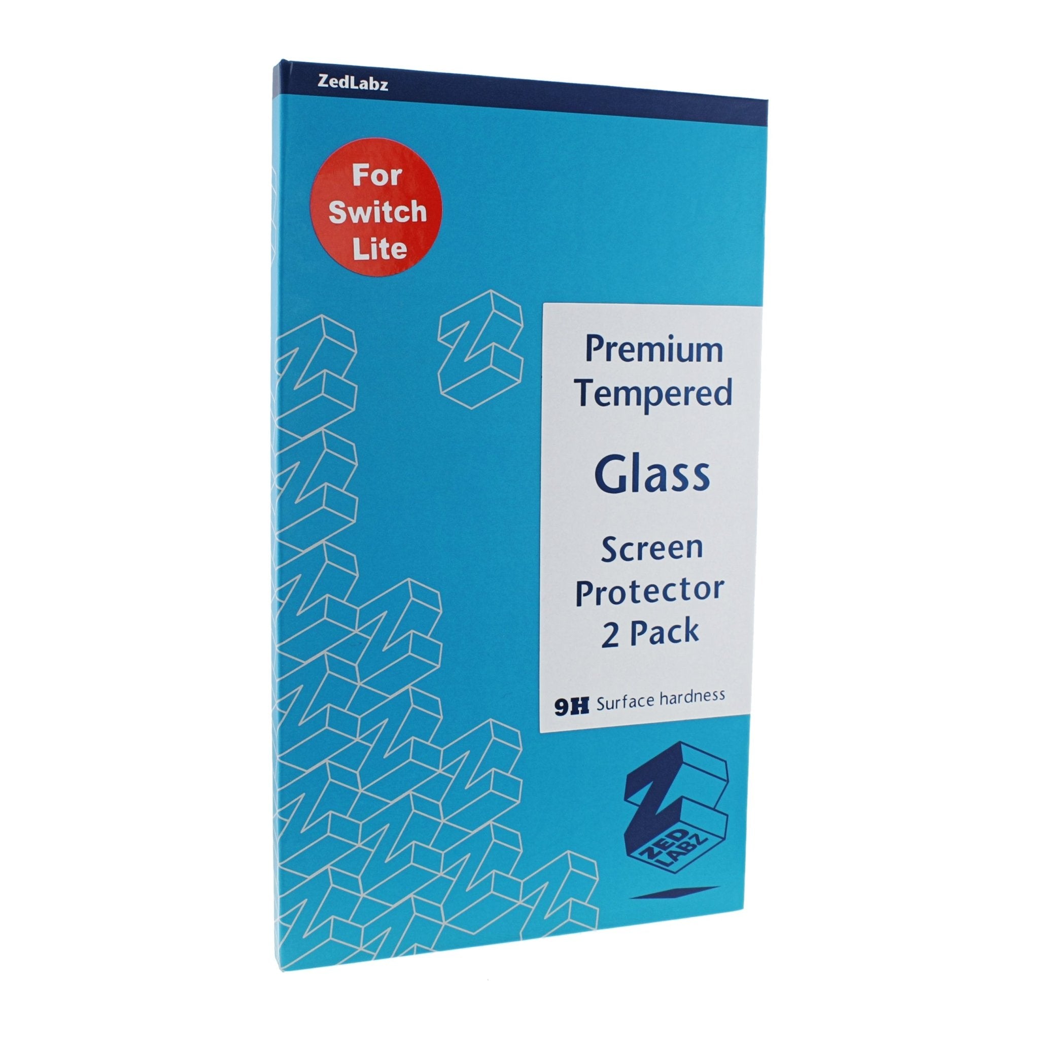 Glass screen protector kit for Nintendo Switch Lite - Premium easy install 9H toughened (tempered) anti scratch screen protection guard - 2 pack | ZedLabz - 3