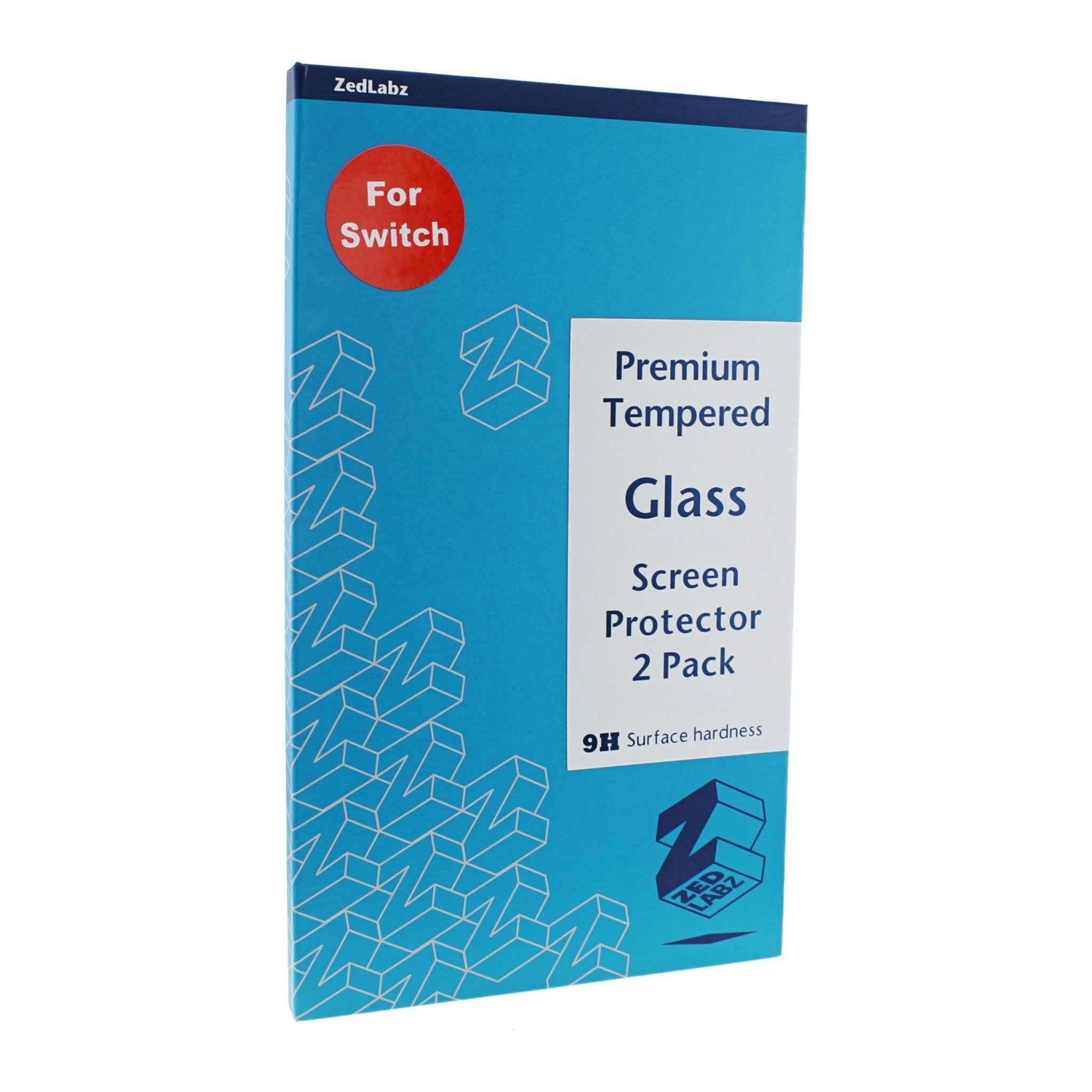 Glass screen protector kit for Nintendo Switch premium easy install 9H tempered anti scratch protection - 2 pack | ZedLabz - 3