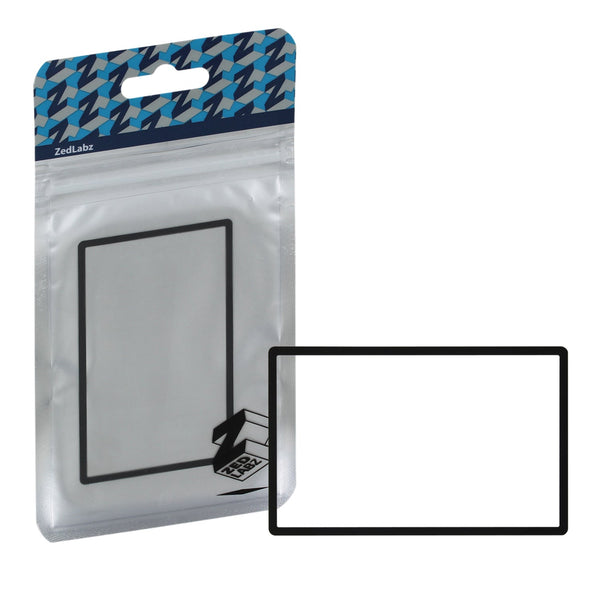 Glass top screen lens cover for Nintendo 3DS XL LL & New 3DS XL LL replacement with adhesive - Black | ZedLabz