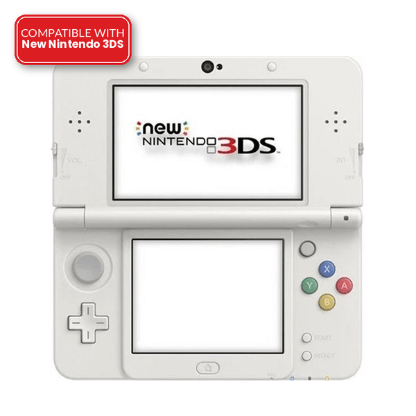 Glass top screen lens cover for Nintendo New 3DS replacement with adhesive - Black | ZedLabz - 2