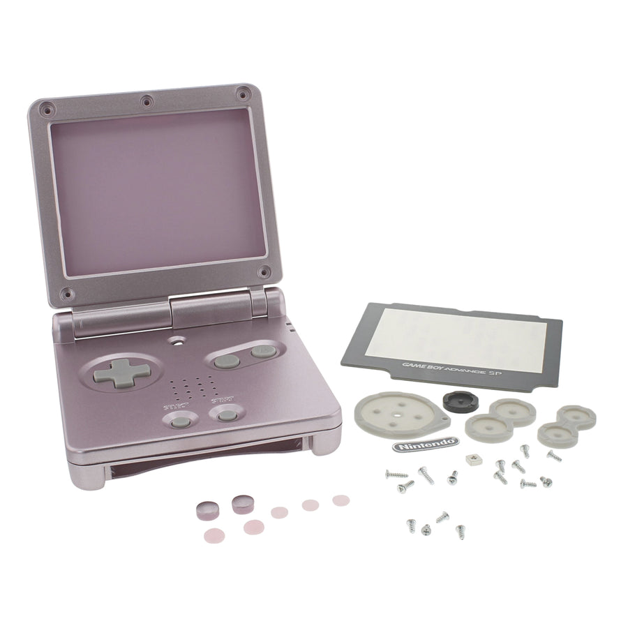 Replacement Housing Shell Kit For Nintendo Game Boy Advance SP - Pearl Pink | ZedLabz