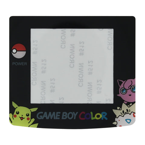 ZedLabz Pokemon edition replacement screen lens glass cover with Pikachu Jigglypuff Togepi for Nintendo Game Boy Color
