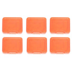 Cases for SD SDHC & Micro SD memory cards tough plastic storage holder covers - 6 pack Orange | ZedLabz