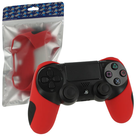 Silicone Grip Cover Skin For Sony PS4 Controllers - Red | ZedLabz