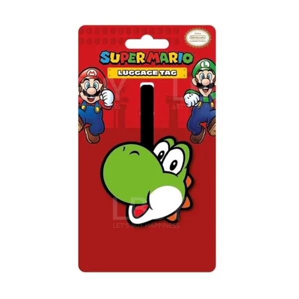 Super Mario Yoshi luggage bag tag with write on address label | Pyramid