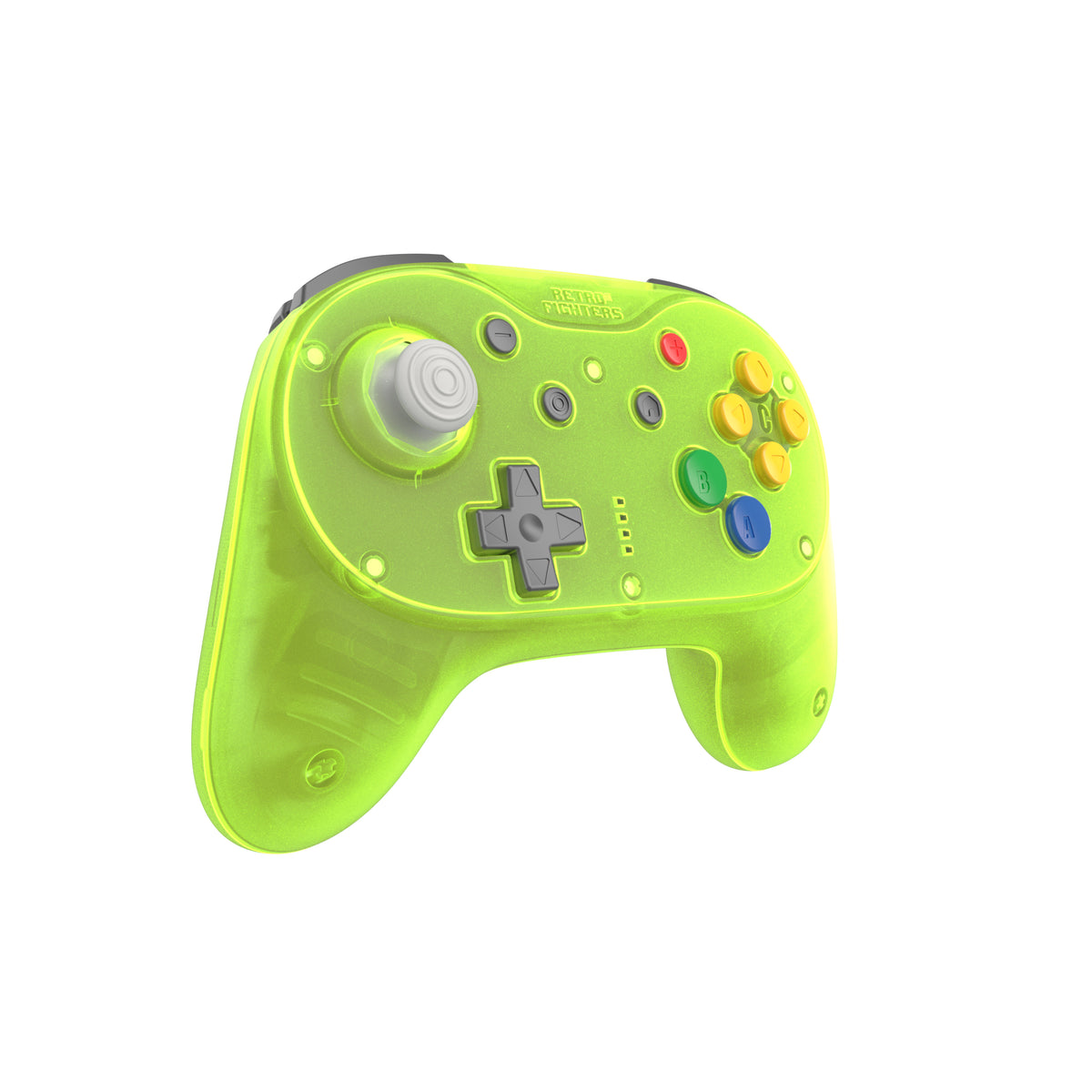 Brawler64 Pro wireless controller for Nintendo 64 N64, Swicth, Switch 2, PC gamepad - Extreme Green | Retro Fighters