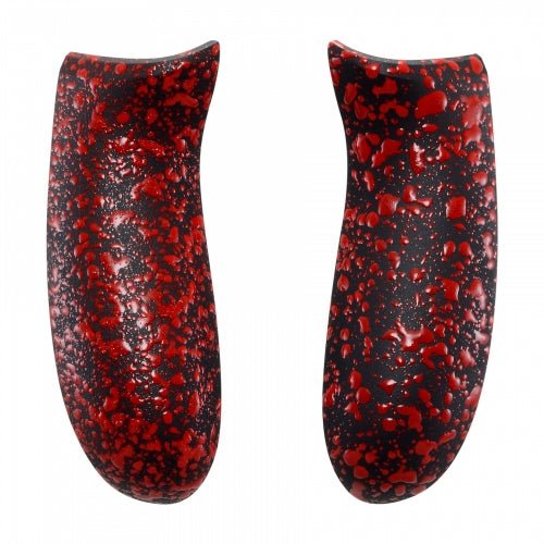 Grip handles for Xbox One Slim controllers rubberised left & right panels non slip - 3D splashing black & red | ZedLabz