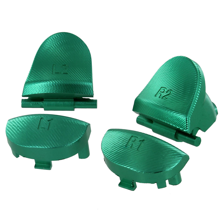 Aluminium Metal Trigger & Shoulder Buttons For 1st Gen PS4 Controllers - Green | ZedLabz