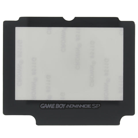 ZedLabz replacement glass screen lens cover for Nintendo Game Boy Advance SP with adhesive - Black