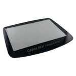 Modified glass screen lens cover for IPS screen Game Boy Advance AGS-001 replacement with gold logo | ZedLabz
