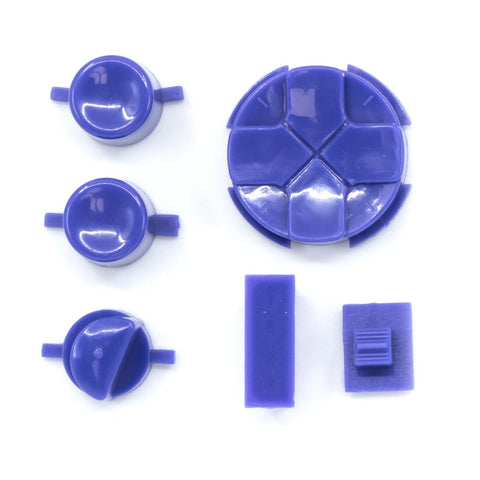 Button Set For Sega Game Gear - Purple & Black Pivot Ball | Retro Modding