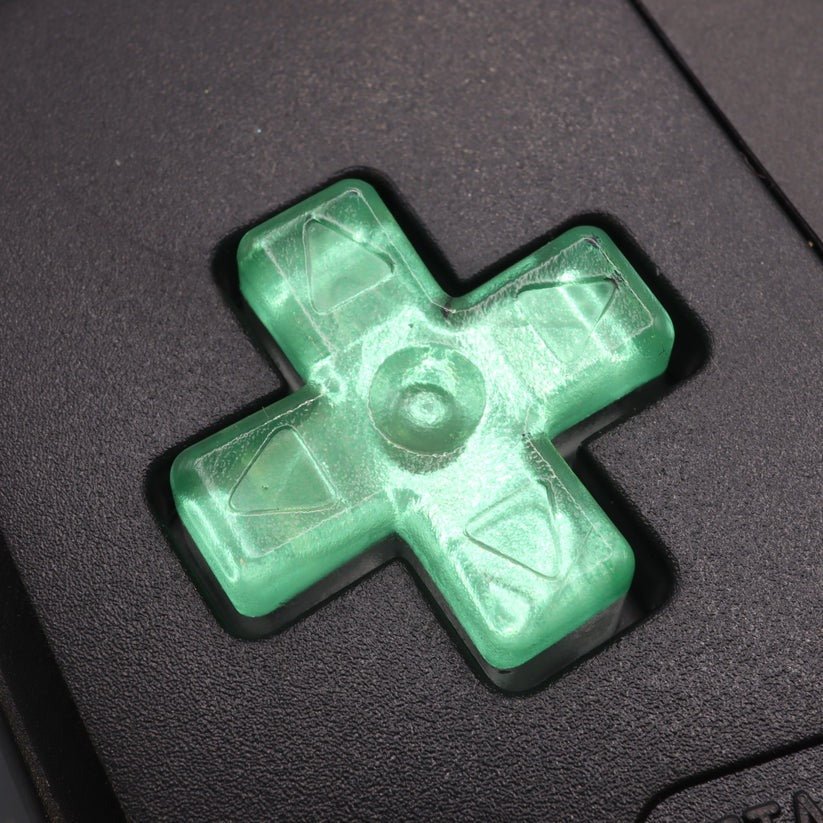 Visual Gameboy Buttons Custom resin buttons for Game Boy Advance - Chrome Green | Lab Fifteen Co