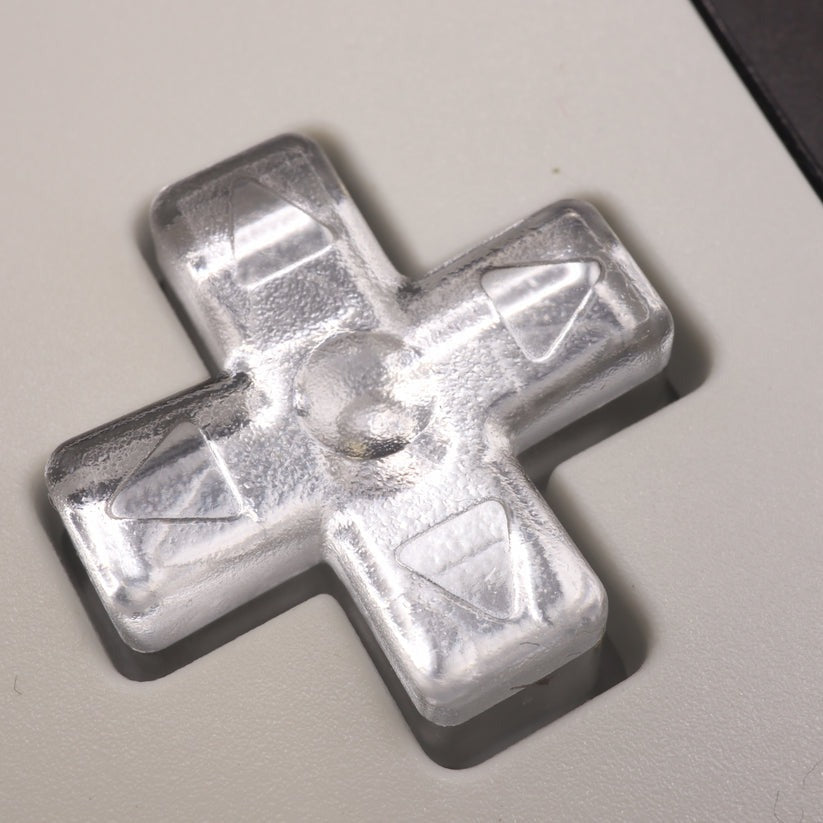Hand cast custom resin buttons for Nintendo Game Boy Advance - Chrome Silver | Lab Fifteen Co - 3