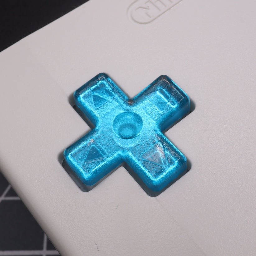 Hand cast custom resin buttons for Nintendo Game Boy Color (GBC CGB) - Chrome blue | Lab Fifteen Co - 5
