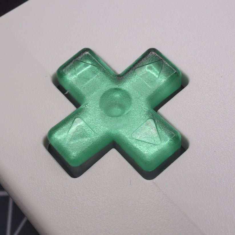 Hand cast custom resin buttons for Nintendo Game Boy Color (GBC CGB) - Chrome Green | Lab Fifteen Co - 5