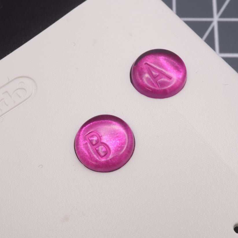 Hand cast custom resin buttons for Nintendo Game Boy Color (GBC CGB) - Chrome pink | Lab Fifteen Co - 6