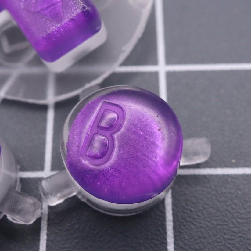 Hand cast custom resin buttons for Nintendo Game Boy Color (GBC CGB) - Chrome purple | Lab Fifteen Co - 6