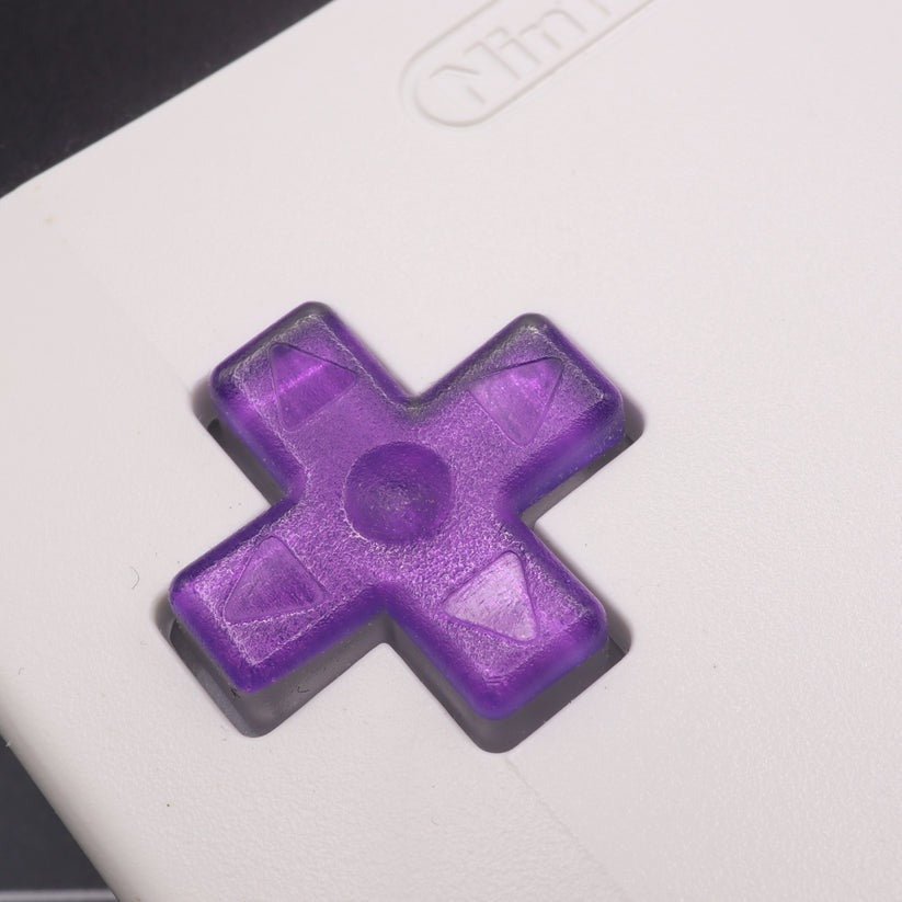 Hand cast custom resin buttons for Nintendo Game Boy Color (GBC CGB) - Chrome purple | Lab Fifteen Co - 5
