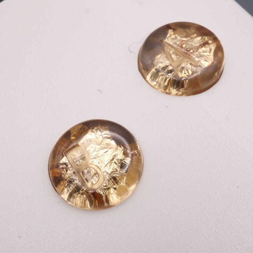 Hand cast custom resin buttons for Nintendo Game Boy Color (GBC CGB) - Gold flake | Lab Fifteen Co - 6