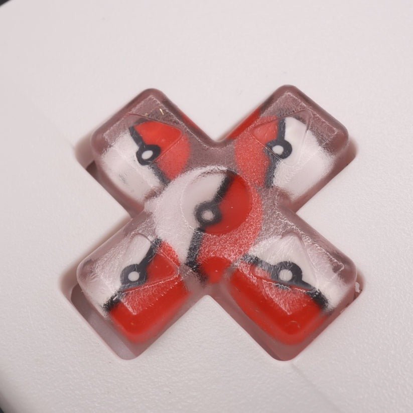 Hand cast custom resin buttons for Nintendo Game Boy Color (GBC CGB) - Pokeball | Lab Fifteen Co - 5