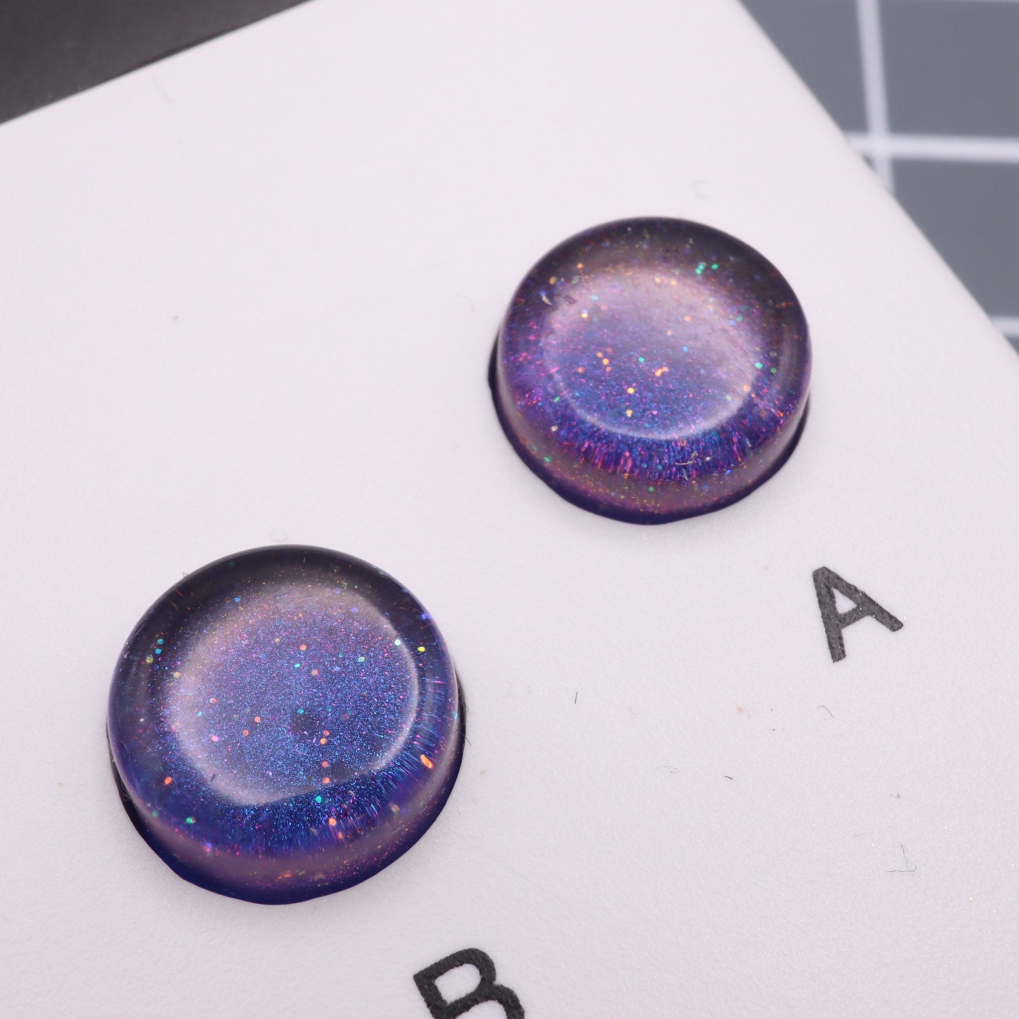 Hand cast custom resin buttons for Nintendo Game Boy Pocket MGB-001 GBP - Cosmic blue | Lab Fifteen Co - 4