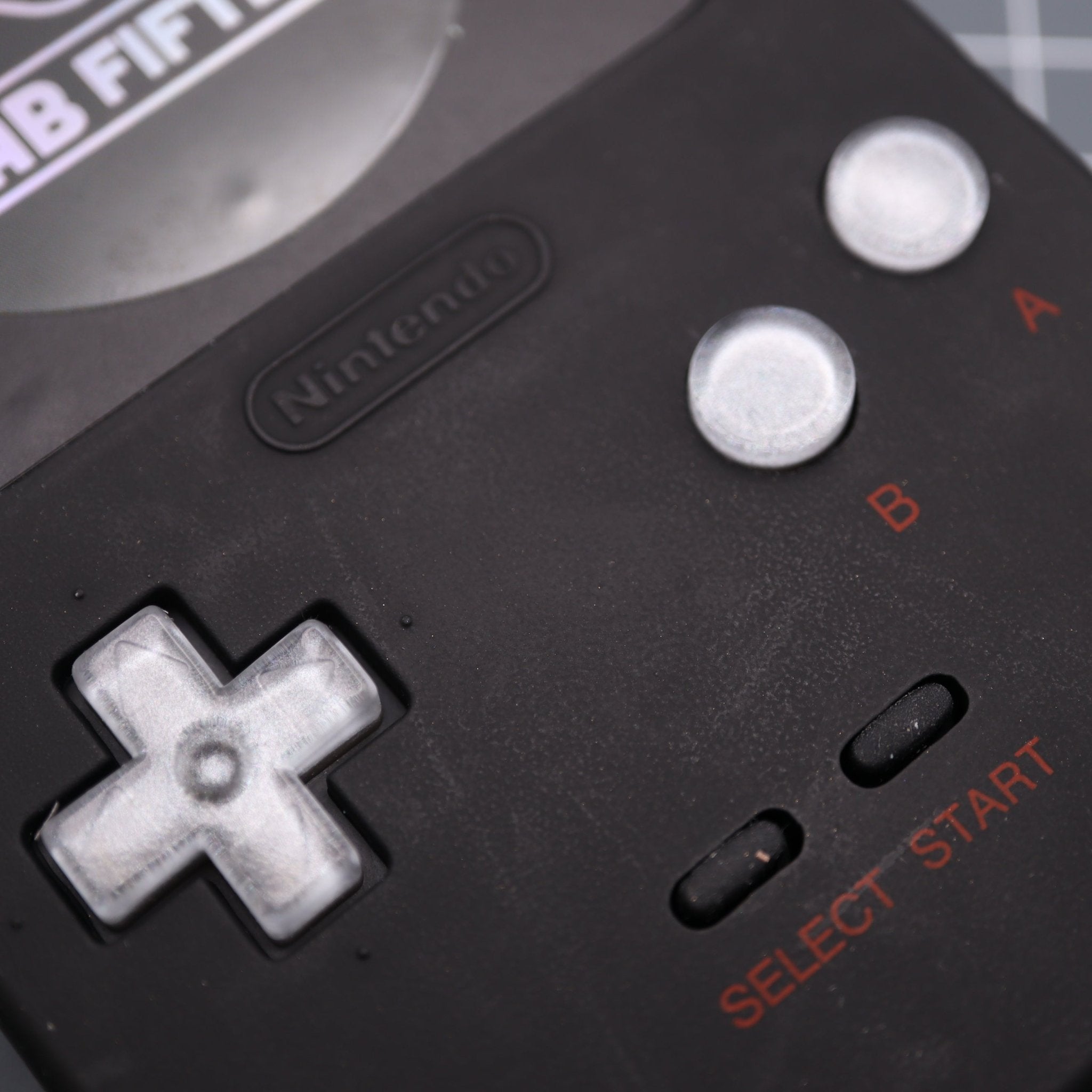 Hand cast custom resin buttons for Nintendo Game Boy Pocket MGB-001 GBP - Metallic silver | Lab Fifteen Co - 4