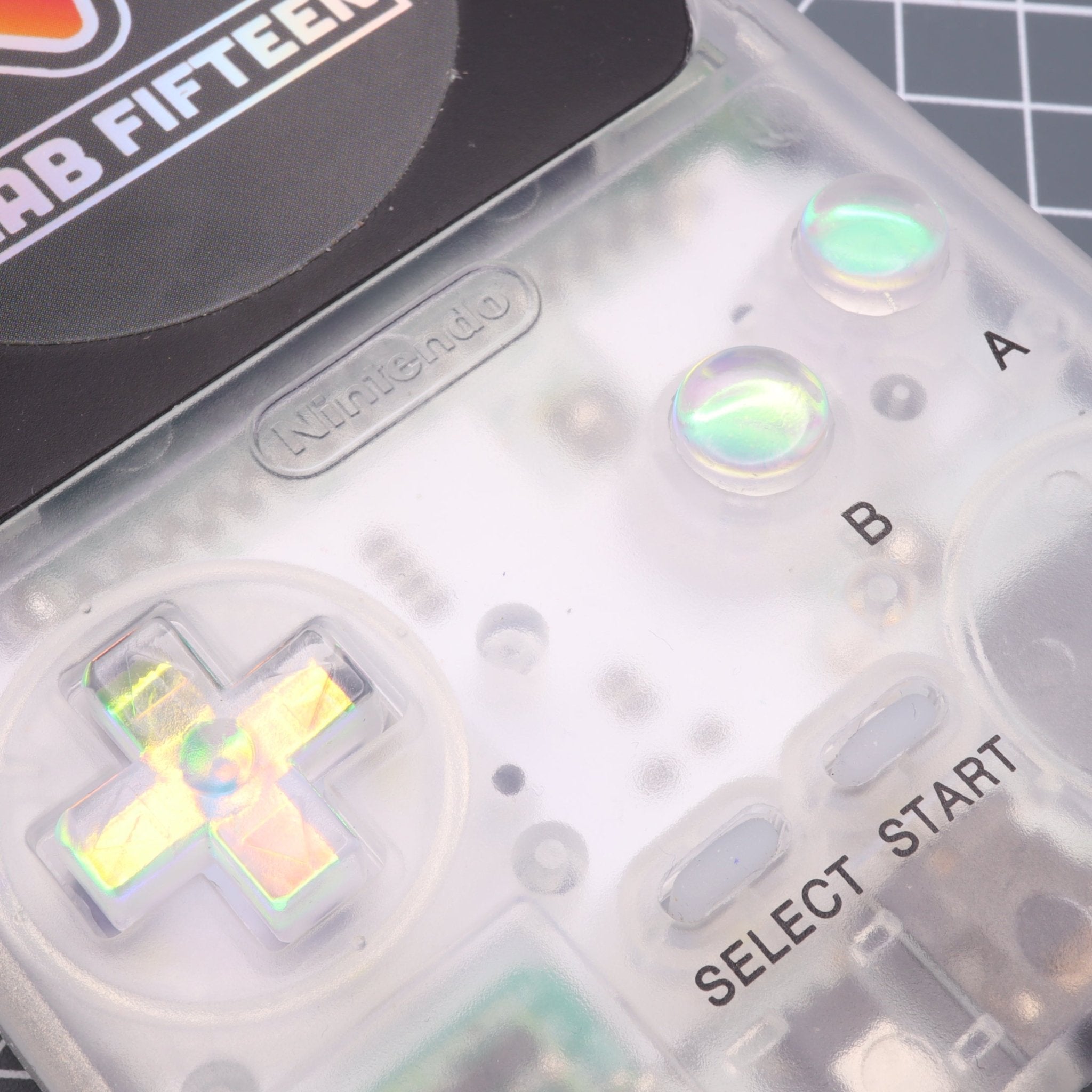 Hand cast custom resin buttons for Nintendo Game Boy Pocket MGB-001 GBP - Sunset opal | Lab Fifteen Co - 5